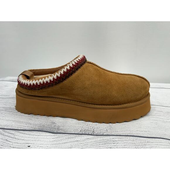 Steve Madden Womens Selena Brown Cow Suede Slip On Platform Slippers Mule Sz 12M - Picture 6 of 13